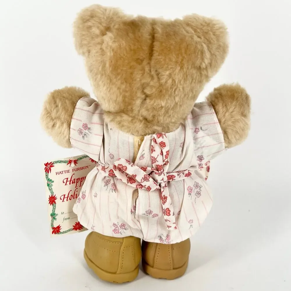 80s Wendy’s Furskins Blue Ribbon Hattie Bear 1980s Vintage